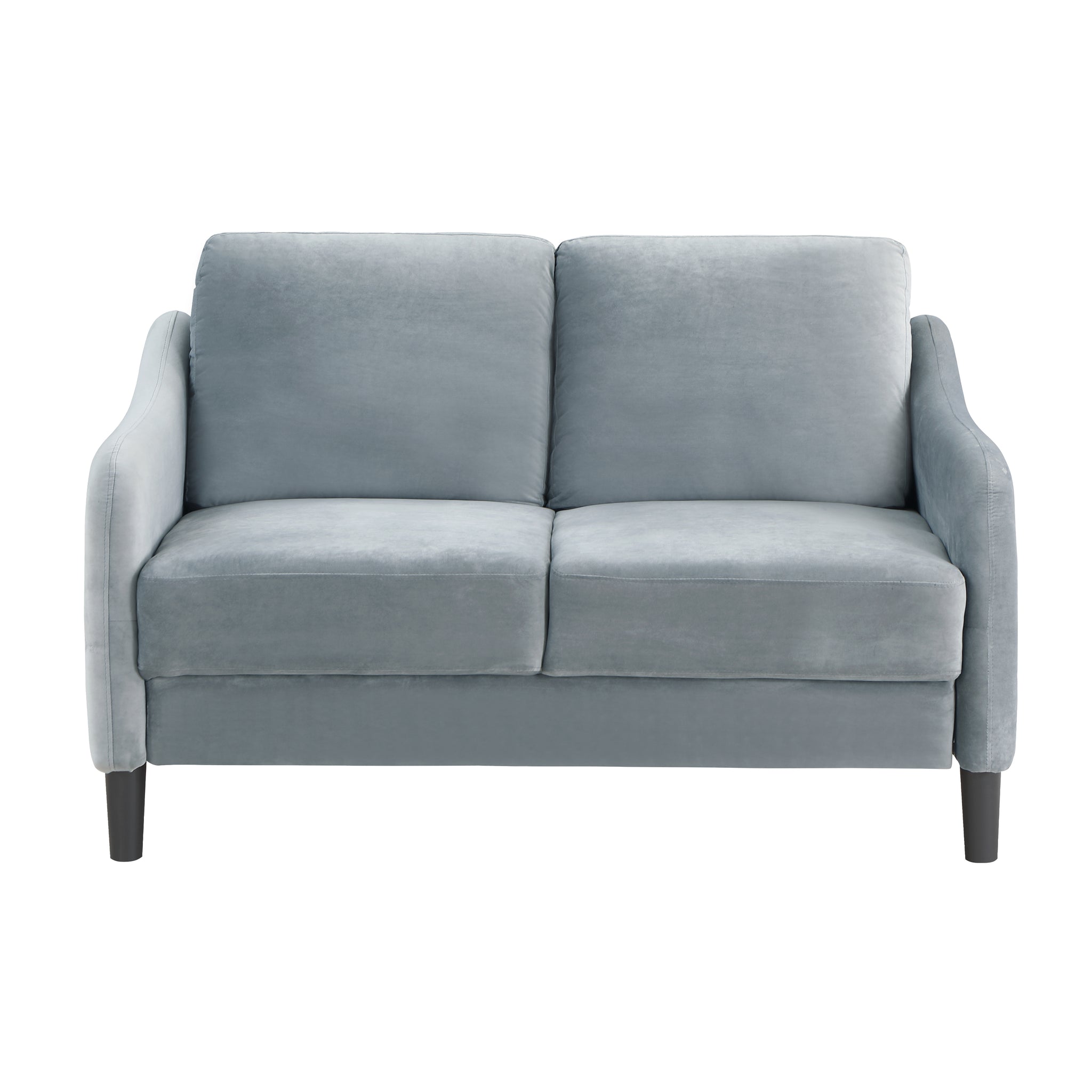 51.5" Loveseat Sofa Small Couch For Small Space For Living Room,Bedroom, Grey Grey Velvet