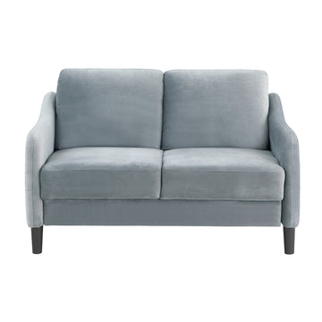 51.5" Loveseat Sofa Small Couch For Small Space For Living Room,Bedroom, Grey Grey Velvet