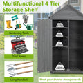 Outdoor Storage Cabinet, Garden Wood Tool Shed, Outside Wooden Shed Closet With Shelves And Latch For Yard 39.56