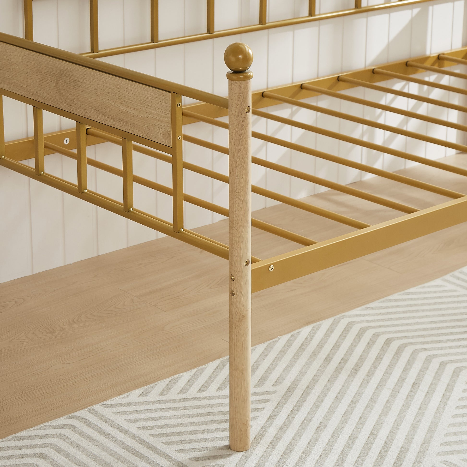 Daybed, Sofa Bed Metal Framed With Trundle Twin Size, Golden, 77'' L X 40.6'' W X 14.5''H Twin Golden Steel