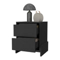 Ralston 2 Drawer Nightstand In Black Black Engineered Wood