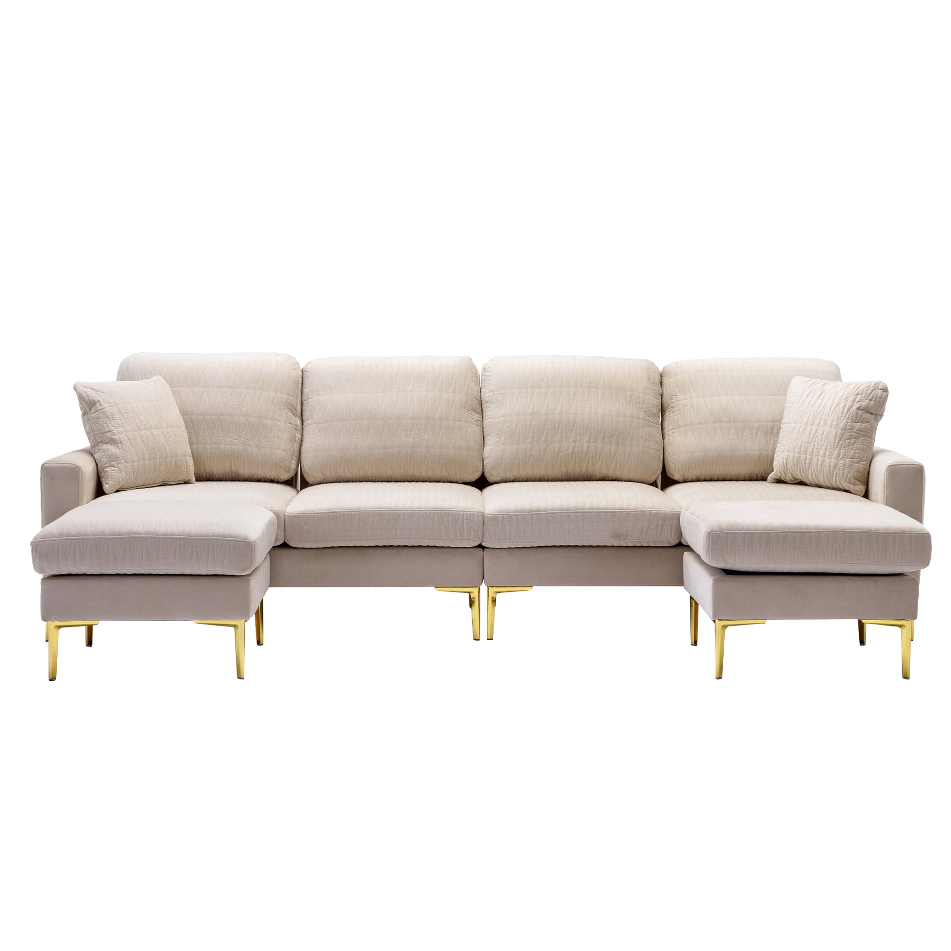 Untied We Win Accent Sofa Living Room Sofa Sectional Sofa Beige Velvet