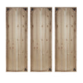 Two Tone Geometric 3 Piece Wood Wall Decor Set Natural Wood