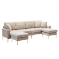 Untied We Win Accent Sofa Living Room Sofa Sectional Sofa Beige Velvet