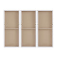 Heavily Embellished 3 Piece Canvas Wall Art Set Taupe Mdf