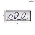 Framed Glass Wall Art Black Mdf