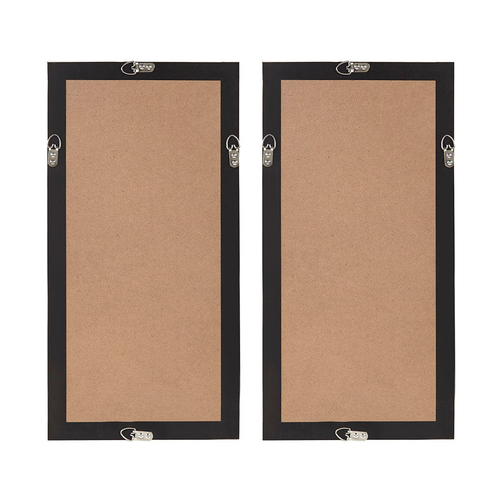 Natural Capiz With Gold Foil 2 Piece Shadowbox Wall Decor Set Natural Gold Mdf