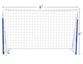 8X5Ft Soccer Goal For Backyard With Carry Bag Steel Pipe Goal Fun For Outdoor Indoor Training Games For Kids Youth Adult, For Easy Storage And Transportation White Iron
