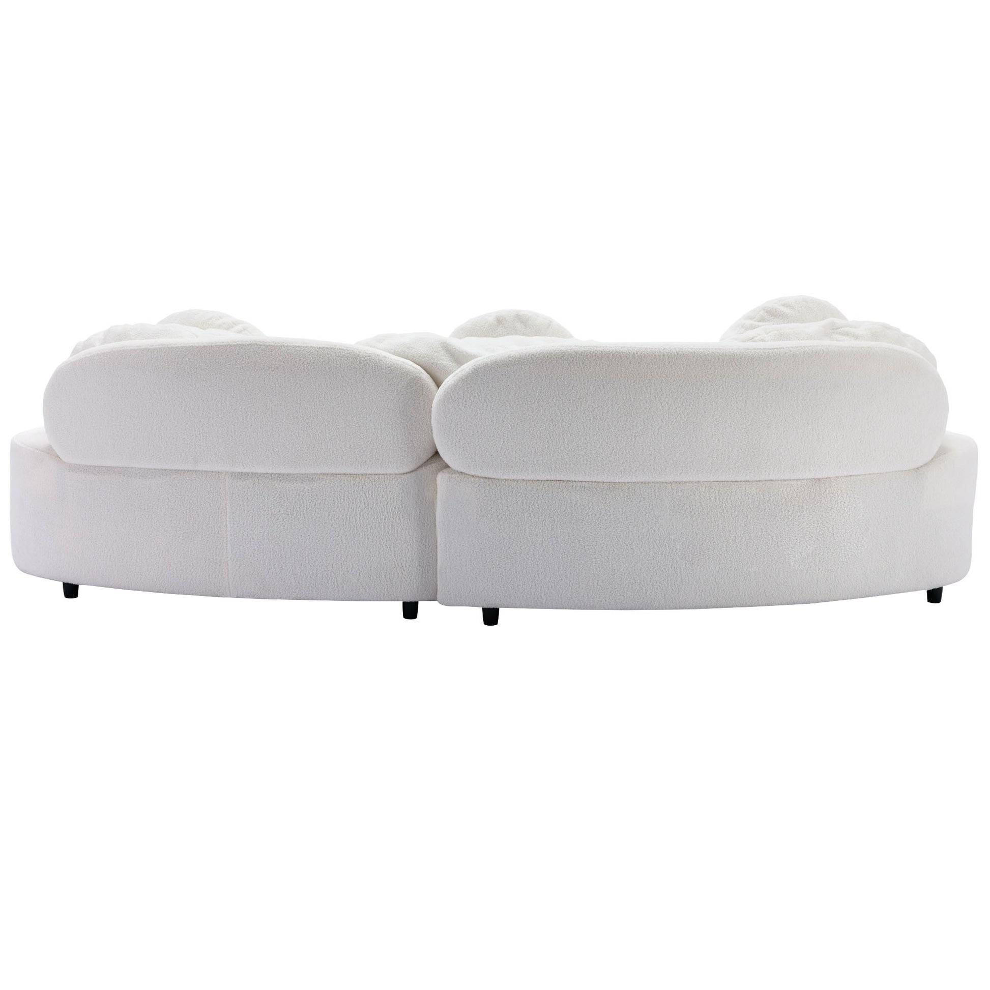 103.9" Modern Living Room Sofa Lamb Velvet Upholstered Couch Furniture For Home Or Office, Beige Beige Foam 2 Seat