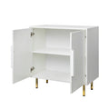 Sideboard Buffet Cabinet With Storage Modern Storage Cabinets With 2 Doors With Handle For Living Room Dining Room Entryway, White White Mdf