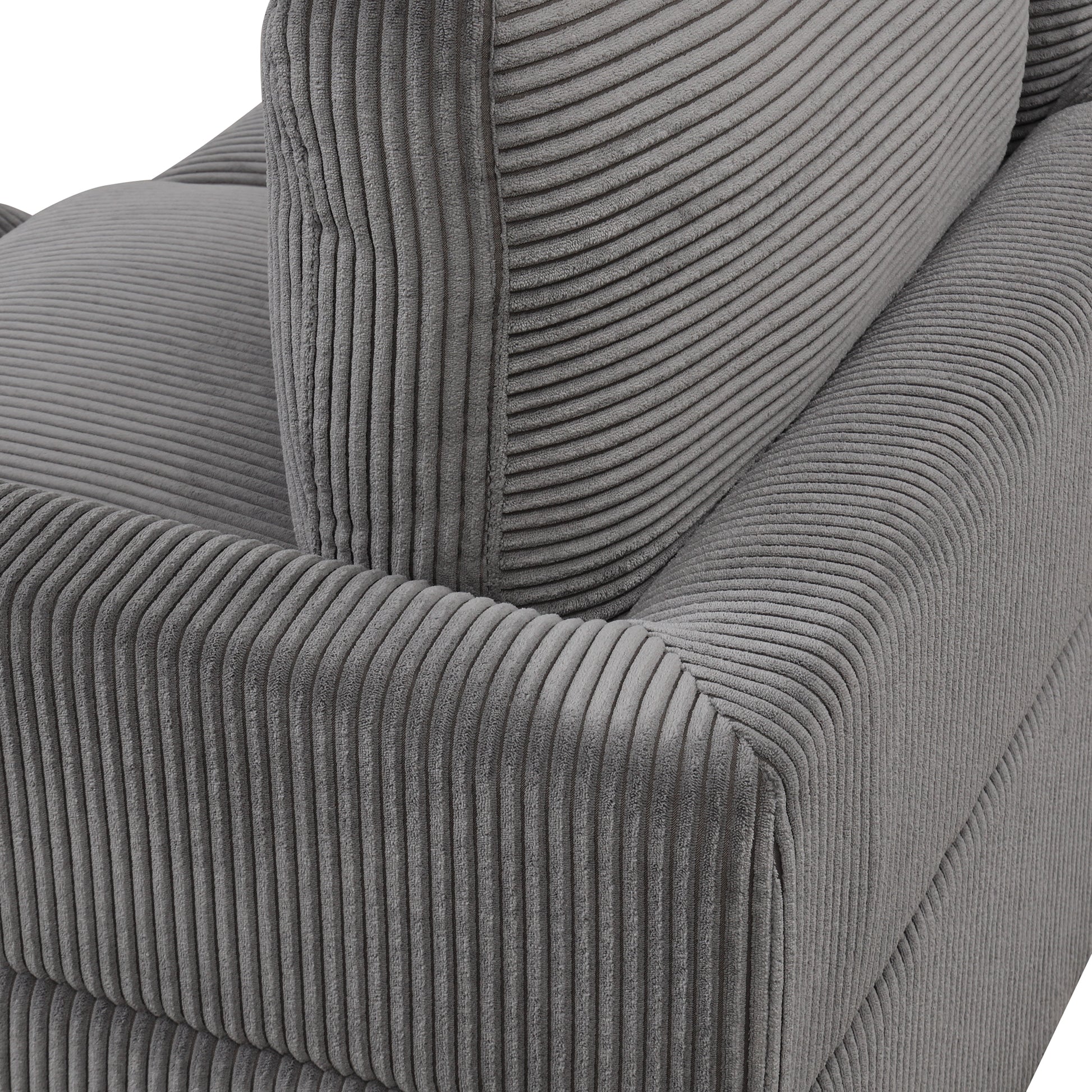 Modular Sectional Sofa With Ottoman L Shaped Corner Sectional For Living Room, Office, Spacious Space Same Sku: Wy000336Aae Gray Polyester Wood Primary Living Space Polyester 6 Seat