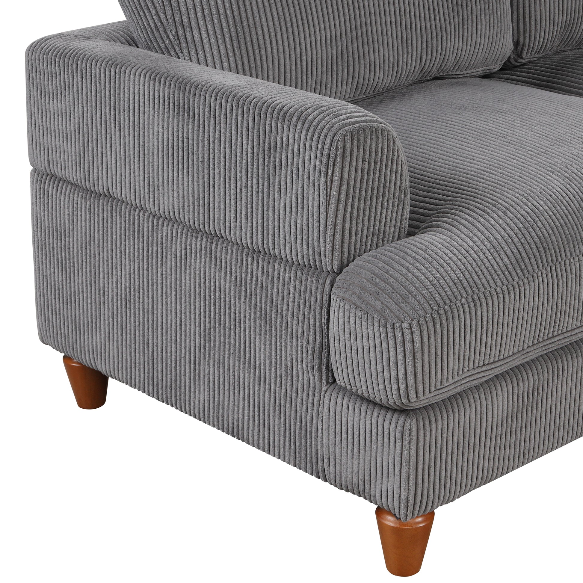 Modular Sectional Sofa With Ottoman L Shaped Corner Sectional For Living Room, Office, Spacious Space Same Sku: Wy000336Aae Gray Polyester Wood Primary Living Space Polyester 6 Seat