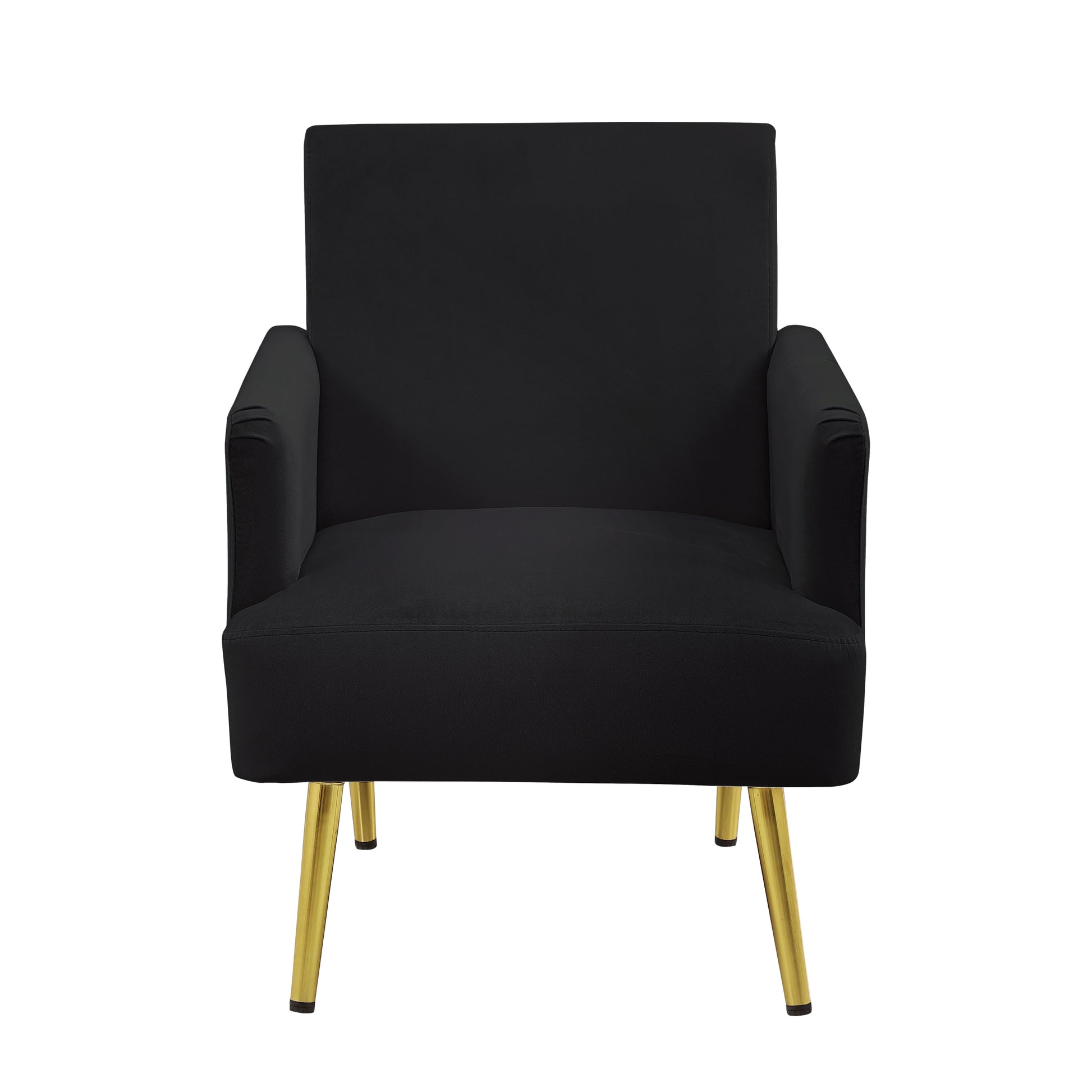 Reading Armchair Living Room Comfy Accent Chairs, Bedroom Chairs For Office Bedroom With Arm Rest, Lounge Chair For Office And Study Black Velvet