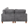 Modular Sectional Sofa With Ottoman L Shaped Corner Sectional For Living Room, Office, Spacious Space Same Sku: Wy000336Aae Gray Polyester Wood Primary Living Space Polyester 6 Seat