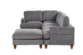 Modular Sectional Sofa With Ottoman L Shaped Corner Sectional For Living Room, Office, Spacious Space Same Sku: Wy000336Aae Gray Polyester Wood Primary Living Space Polyester 6 Seat