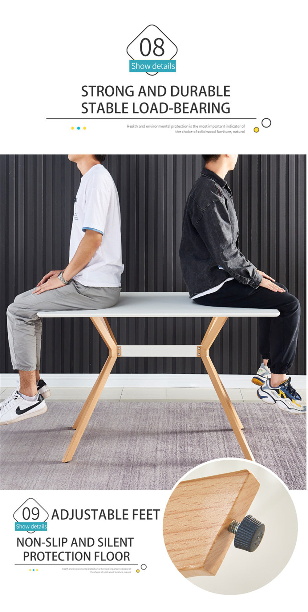 Modern Minimalist Styledining Table Mdf Anti Scratch Top Metal Shelf Metal Heat Transfer Legs Leveling Feet For Dining Room Kitchen Office Table X 1 White White Mdf Mdf