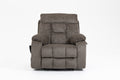Old Age Electric Lift Chair, Flat High Density Foam Electric Sofa, With Heating And Massage Functions, Can Tilt To 180 Degrees, 2 Pocket Cup Holders, 2 Remote Controls, Dual Okin Motors Dark Brown Cotton Chenille