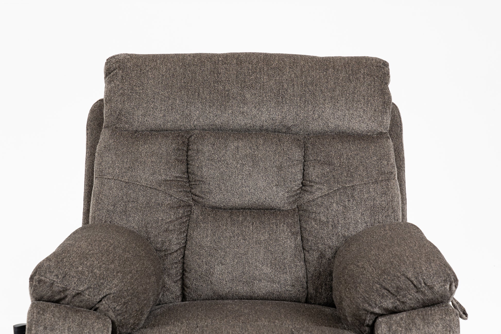 Old Age Electric Lift Chair, Flat High Density Foam Electric Sofa, With Heating And Massage Functions, Can Tilt To 180 Degrees, 2 Pocket Cup Holders, 2 Remote Controls, Dual Okin Motors Dark Brown Cotton Chenille