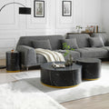 15.75Inch Round Sidetable For Living Room Fully Assembled Black Black Mdf