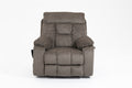 Old Age Electric Lift Chair, Flat High Density Foam Electric Sofa, With Heating And Massage Functions, Can Tilt To 180 Degrees, 2 Pocket Cup Holders, 2 Remote Controls, Dual Okin Motors Dark Brown Cotton Chenille