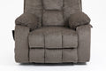 Old Age Electric Lift Chair, Flat High Density Foam Electric Sofa, With Heating And Massage Functions, Can Tilt To 180 Degrees, 2 Pocket Cup Holders, 2 Remote Controls, Dual Okin Motors Dark Brown Cotton Chenille