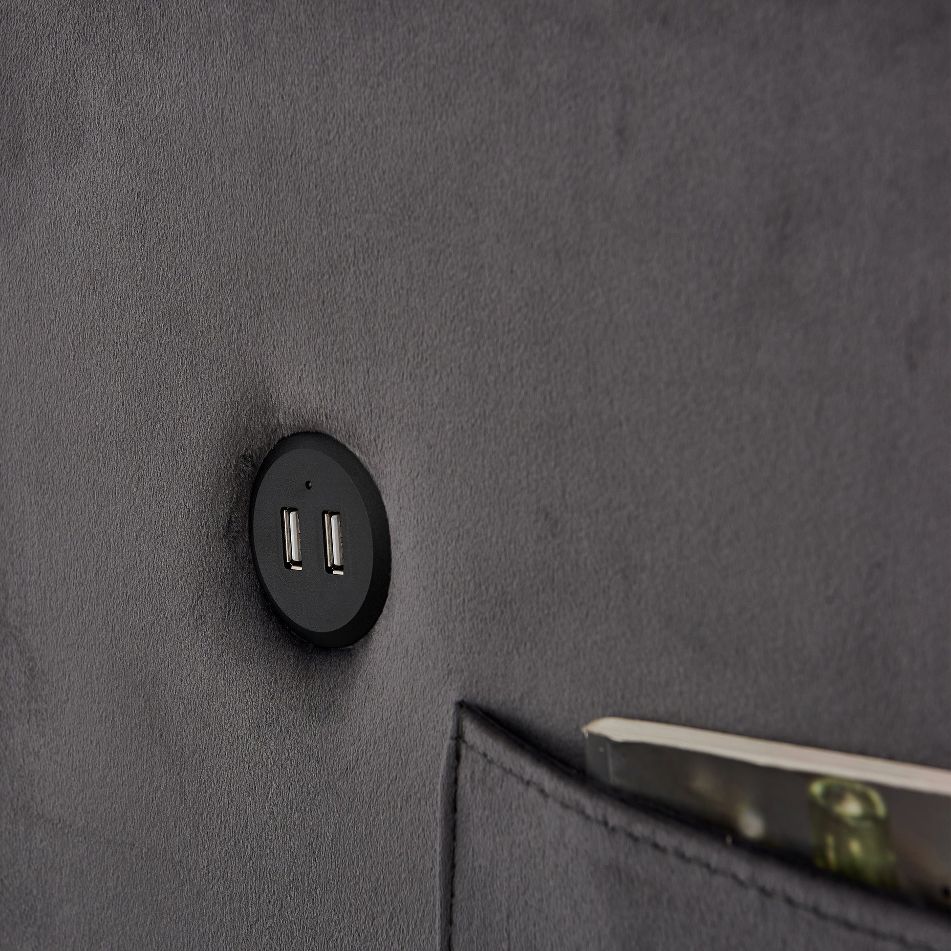 55.5" Twins Pull Out Sofa Bed Grey Velvet Grey Foam Velvet