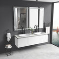 84In. W X 48In. H Oversized Rectangular Black Framed Led Mirror Anti Fog Dimmable Wall Mount Bathroom Vanity Mirror Hd Wall Mirror Kit For Gym And Dance Studio 48X 84Inches With Safety Ba Matte Black Aluminium
