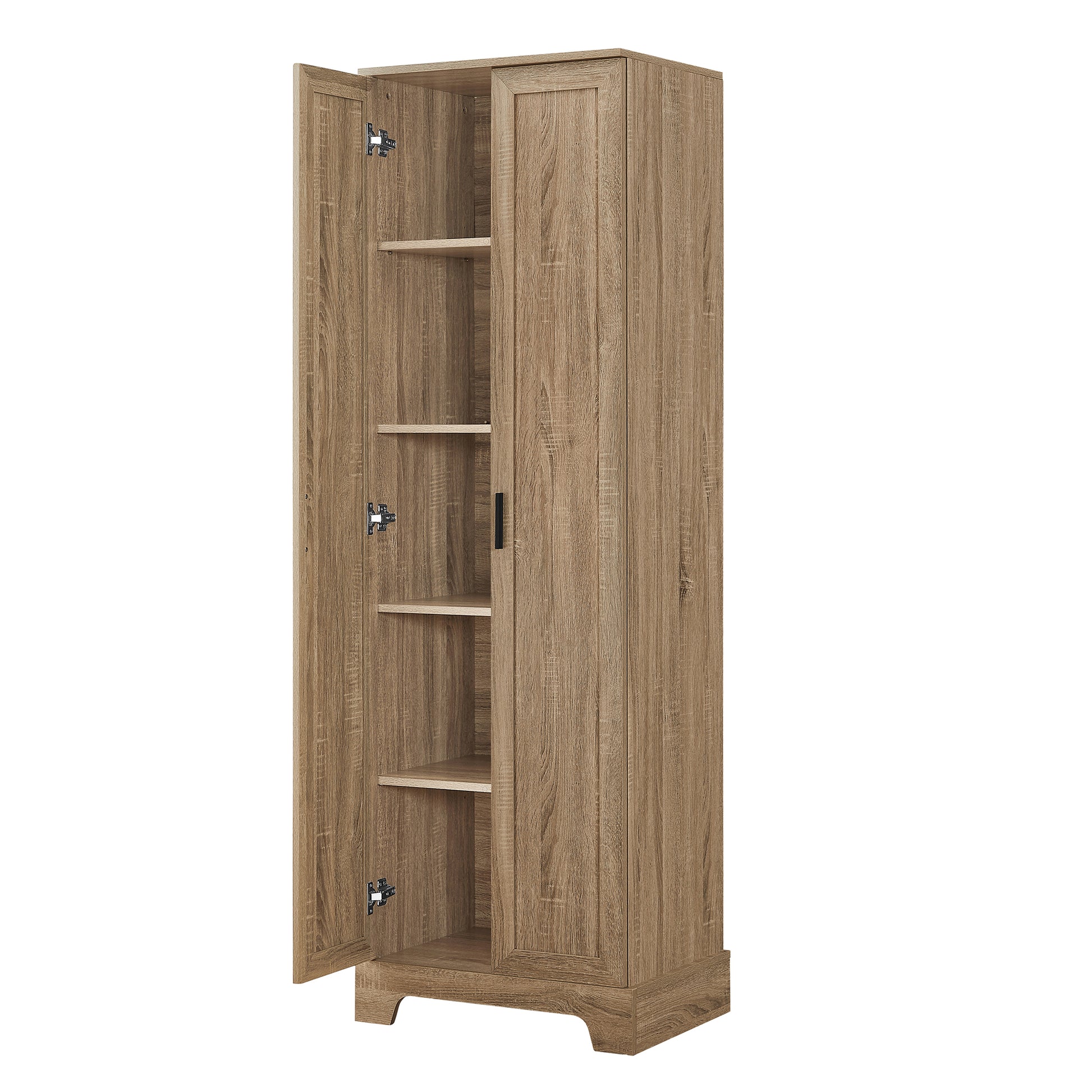 Storage Cabinet With Two Doors For Bathroom, Office, Adjustable Shelf, Mdf Board, Brown Old Sku:Wf302824Aad Brown Mdf