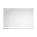 84In. W X 48In. H Oversized Rectangular Black Framed Led Mirror Anti Fog Dimmable Wall Mount Bathroom Vanity Mirror Hd Wall Mirror Kit For Gym And Dance Studio 48X 84Inches With Safety Ba Matte Black Aluminium