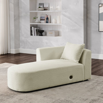 Right Side Chaise For Modular Sofa Beige Foam