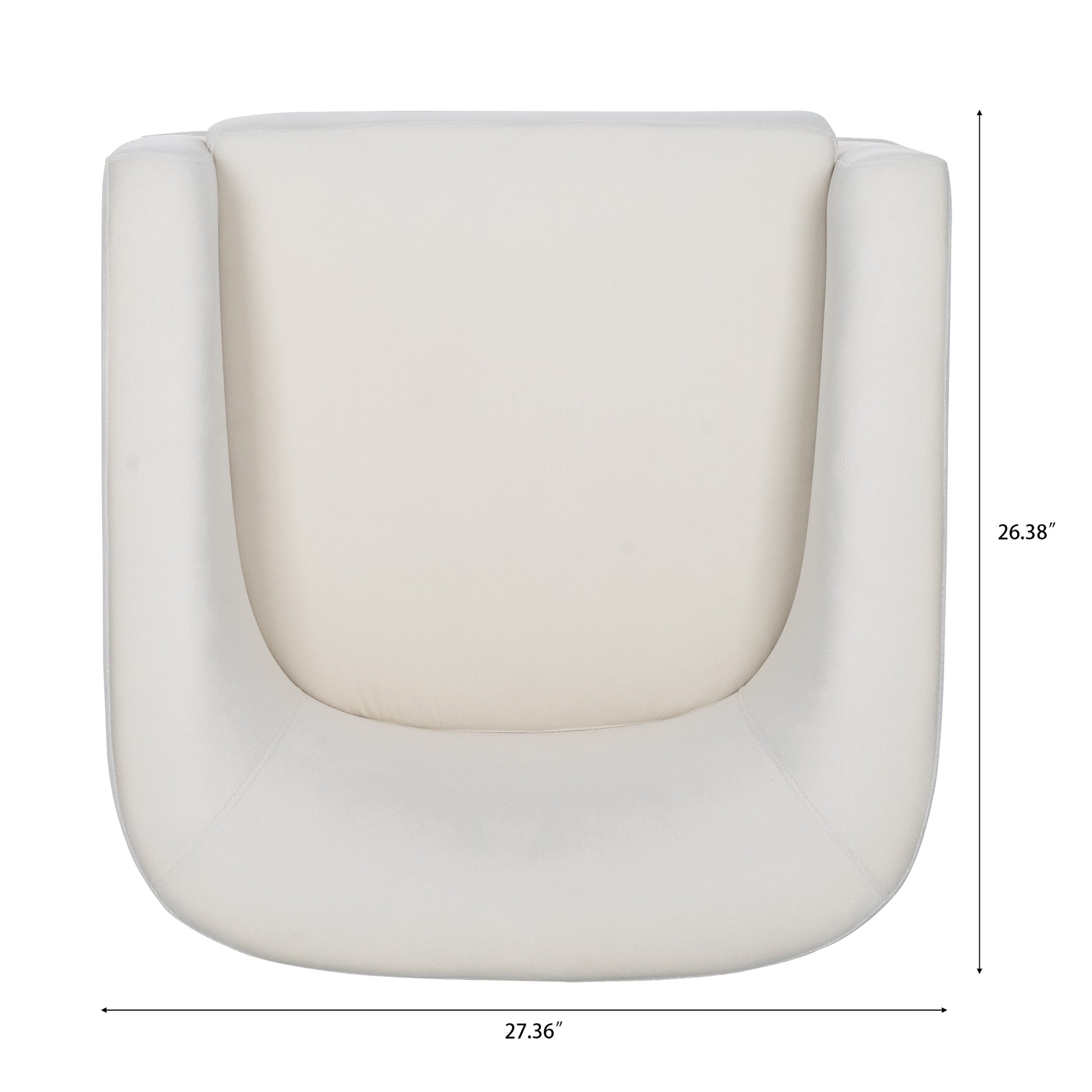 27.36" Wide Swivel Chair White Polyester