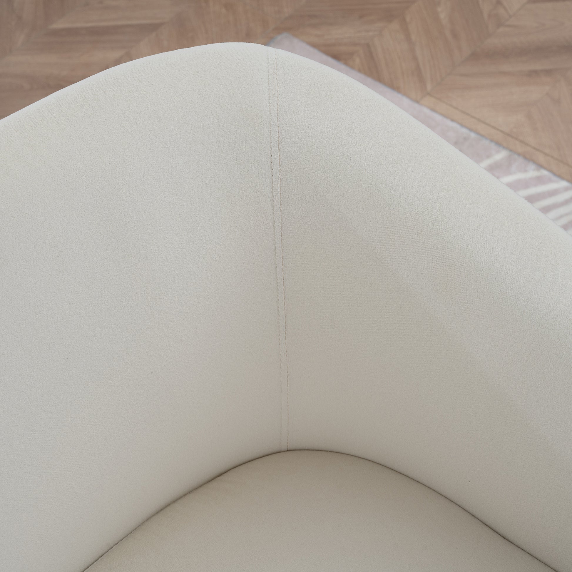 27.36" Wide Swivel Chair White Polyester
