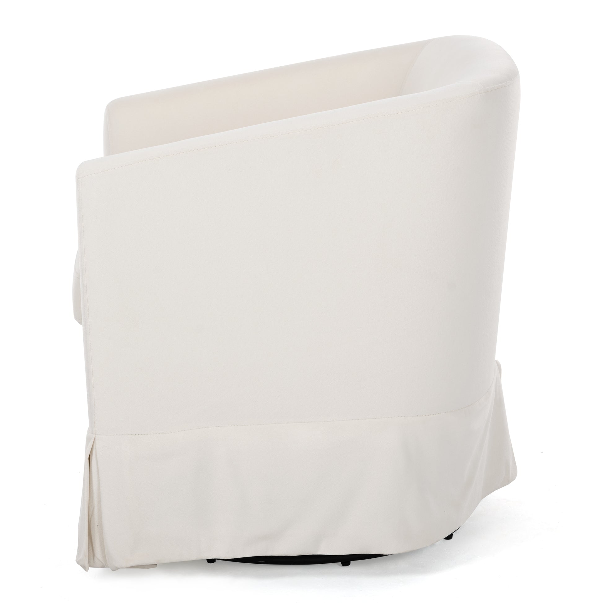 27.36" Wide Swivel Chair White Polyester