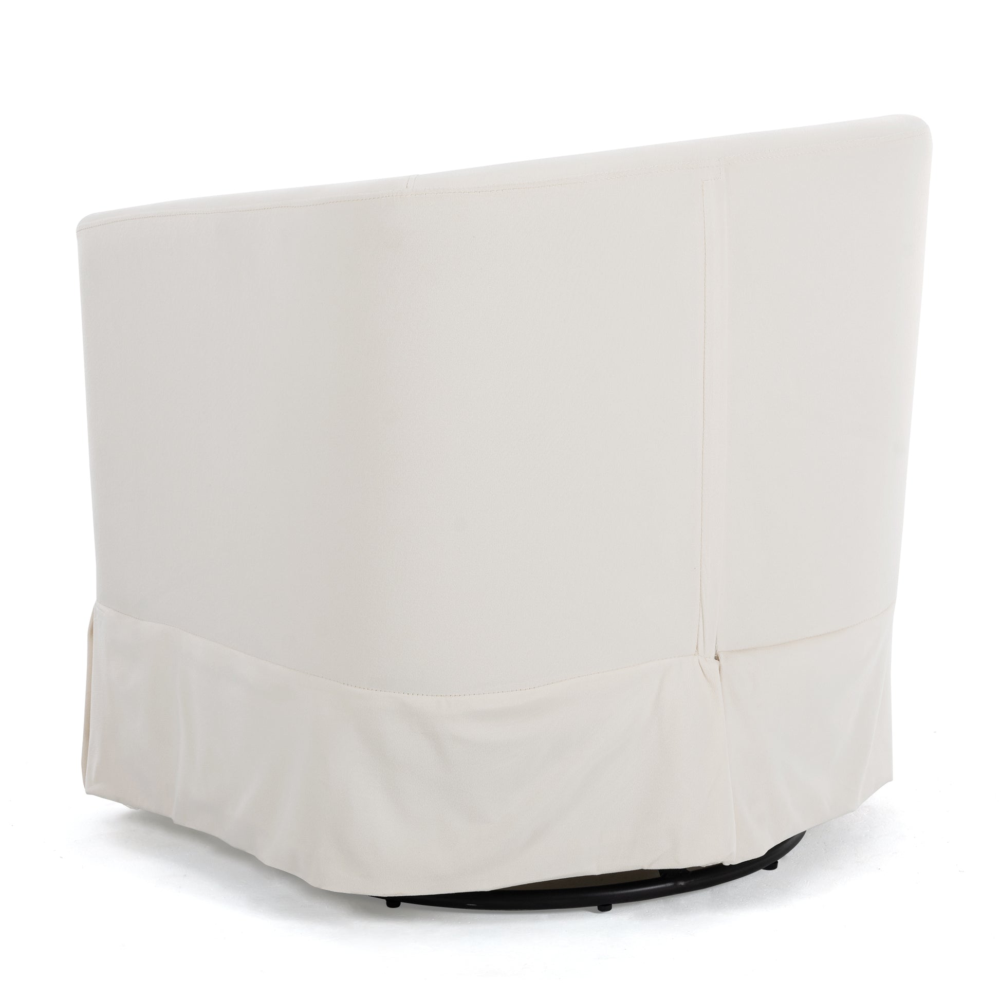 27.36" Wide Swivel Chair White Polyester