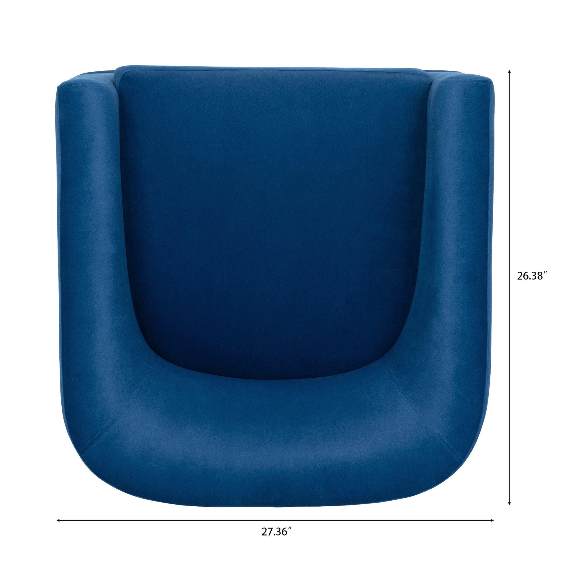 27.36" Wide Swivel Chair Blue Polyester
