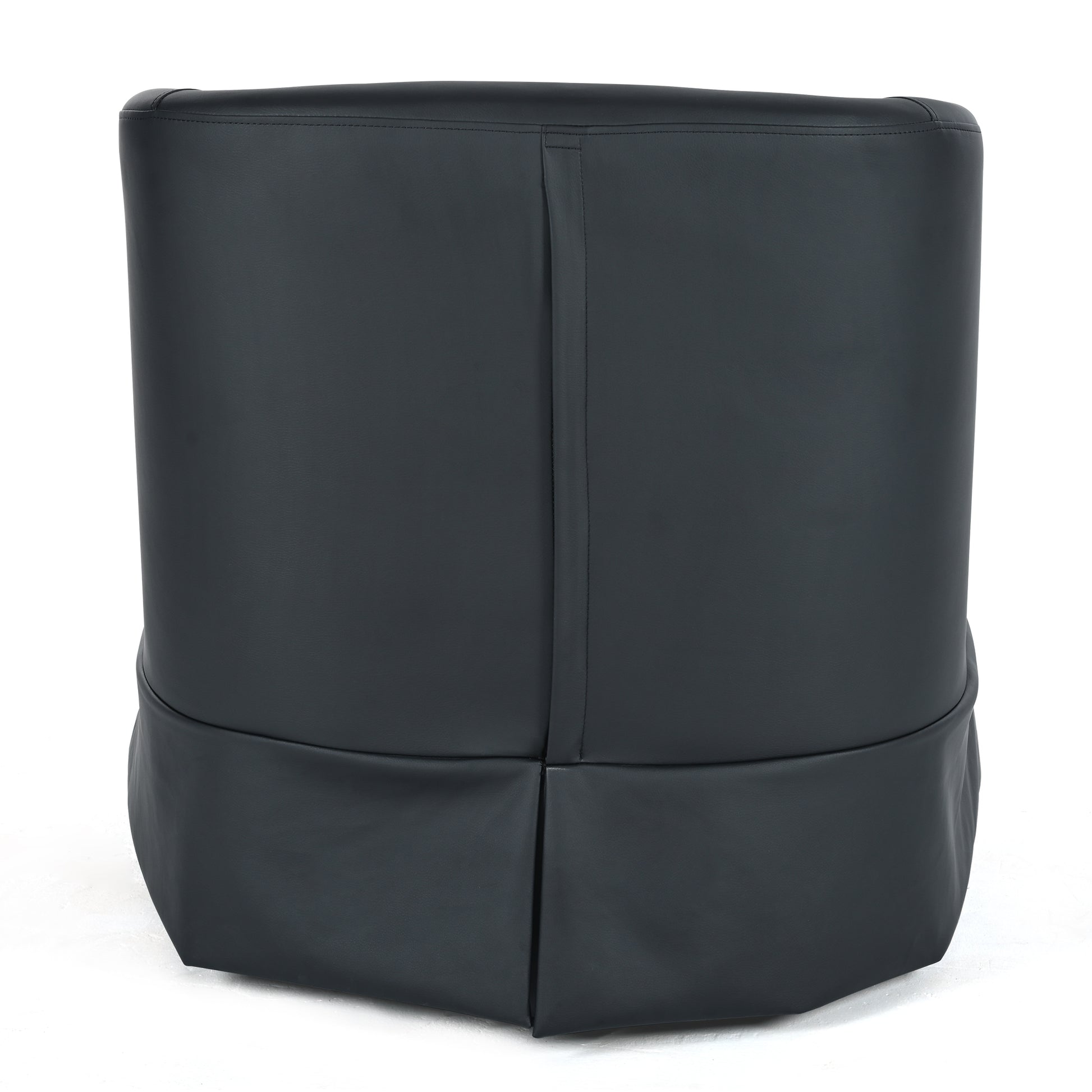 27.36" Wide Swivel Chair Black Pu Pu