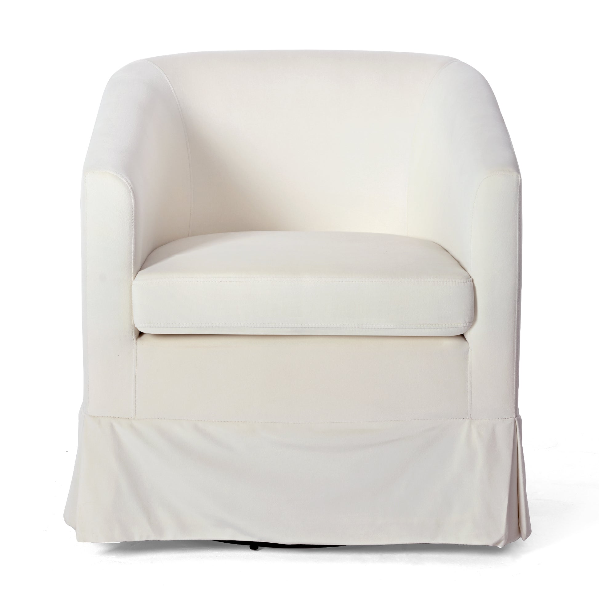 27.36" Wide Swivel Chair White Polyester