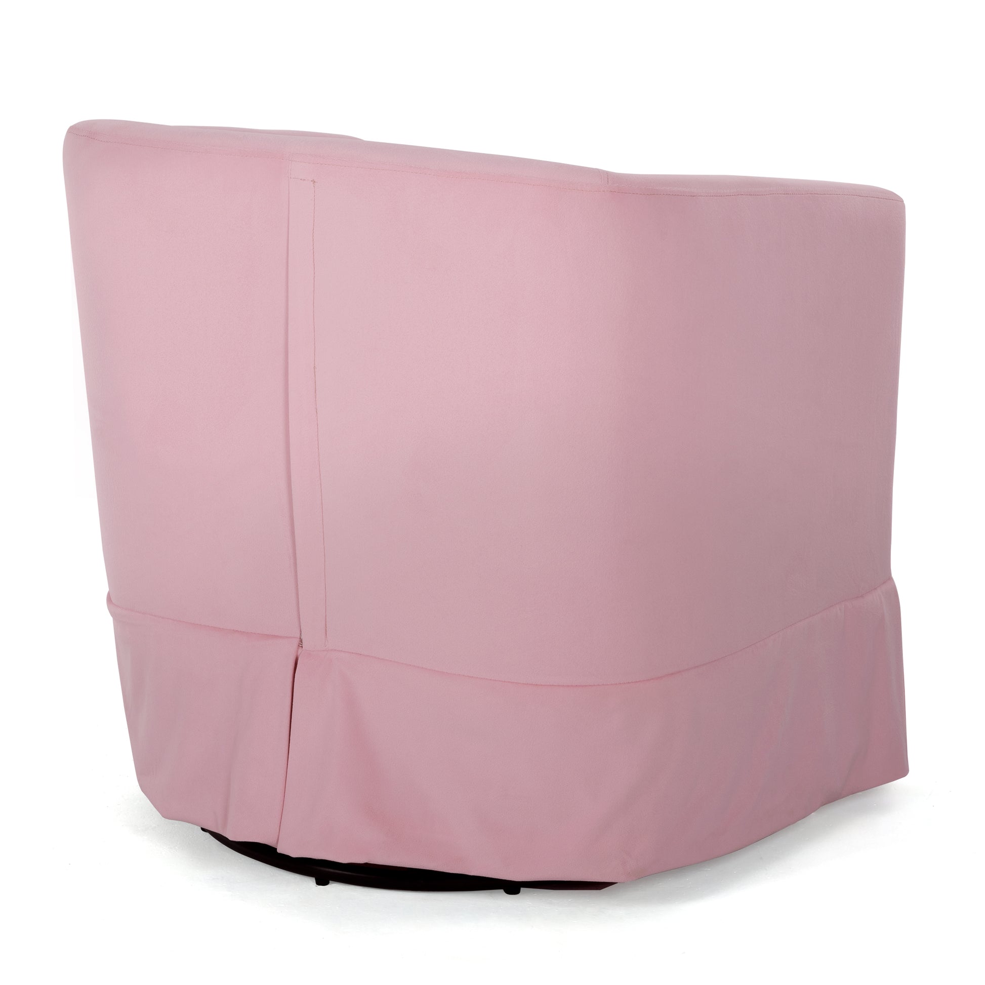 27.36" Wide Swivel Chair Pink Polyester