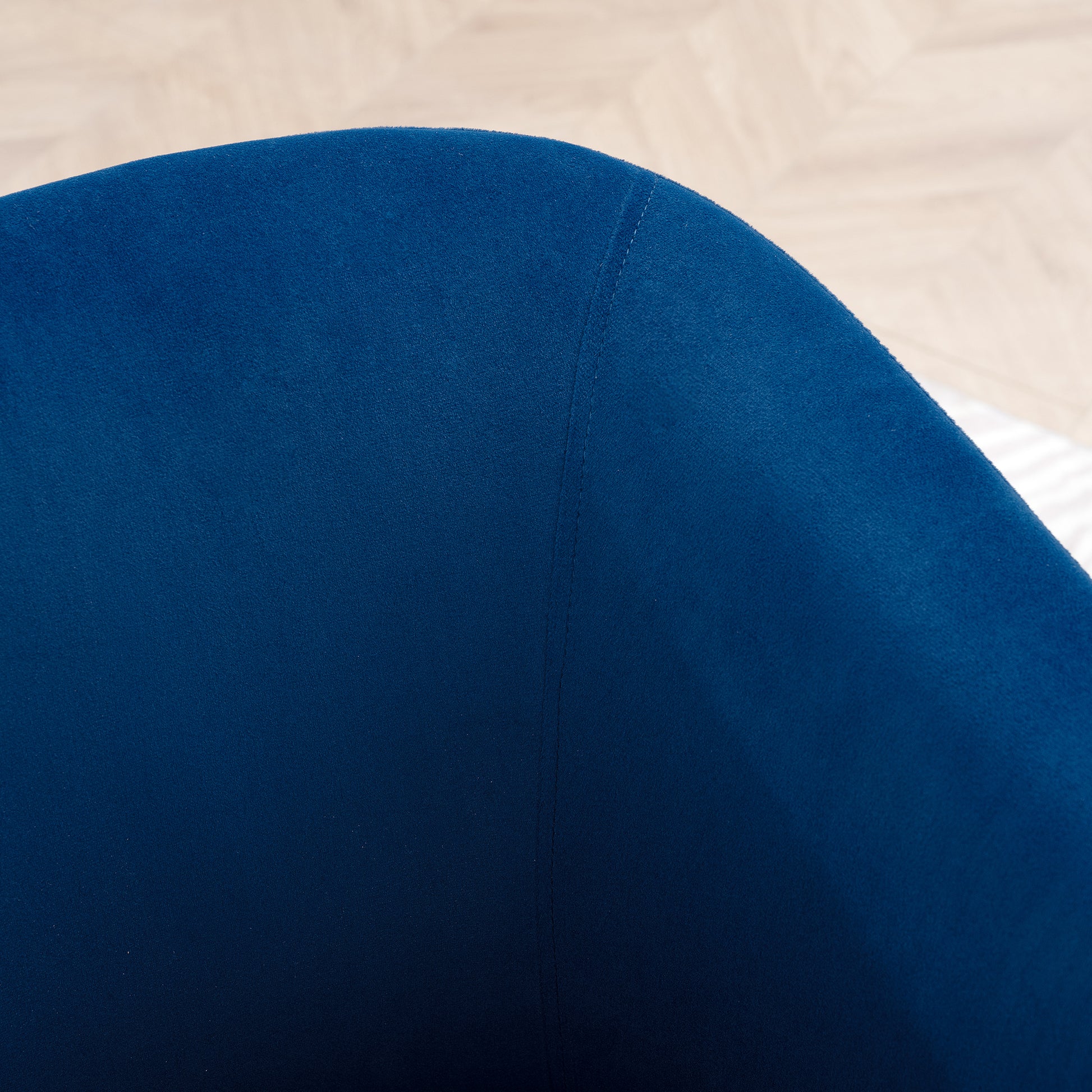 27.36" Wide Swivel Chair Blue Polyester