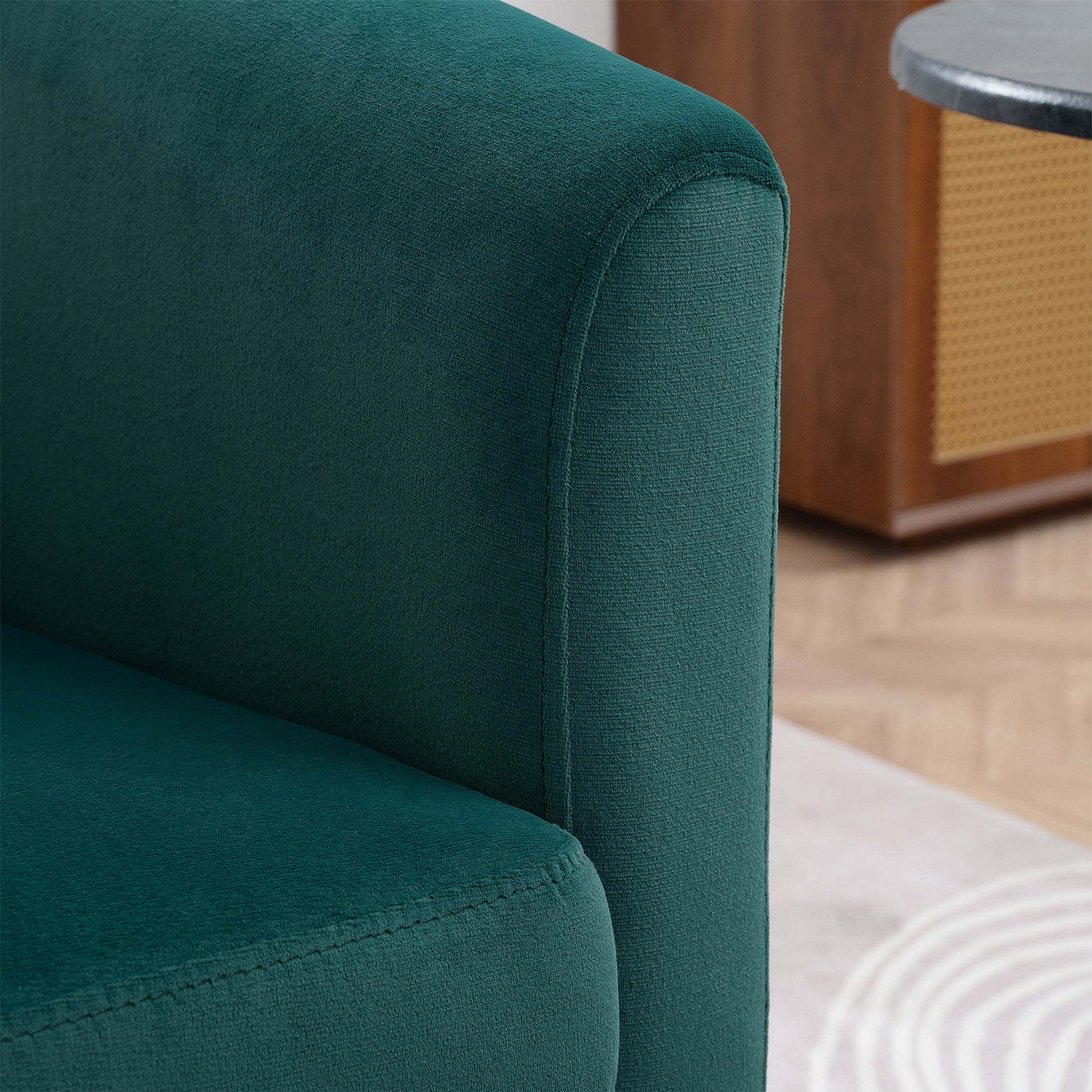 27.36" Wide Swivel Chair Green Polyester