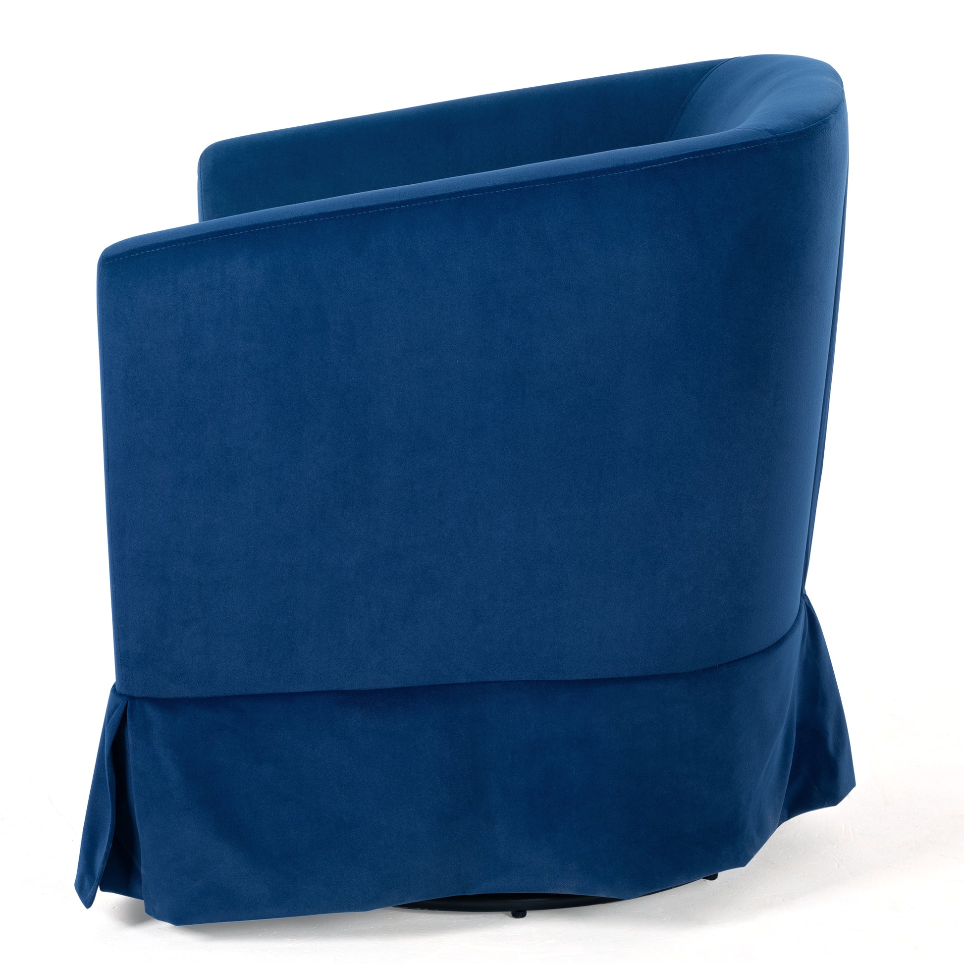 27.36" Wide Swivel Chair Blue Polyester