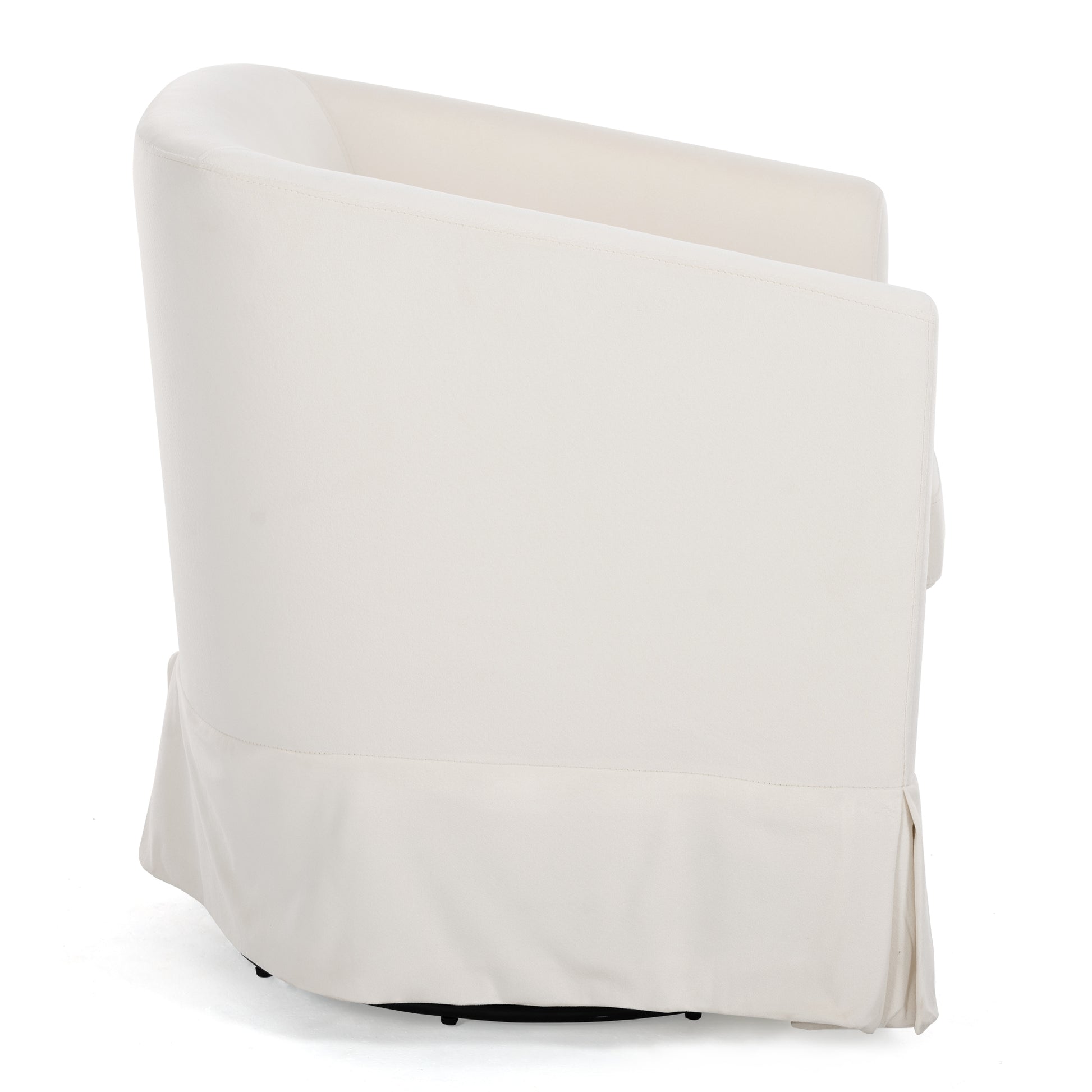 27.36" Wide Swivel Chair White Polyester