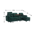 United We Win Storage Sofa Living Room Sofa Cozy Sectional Sofa Emerald Polyester