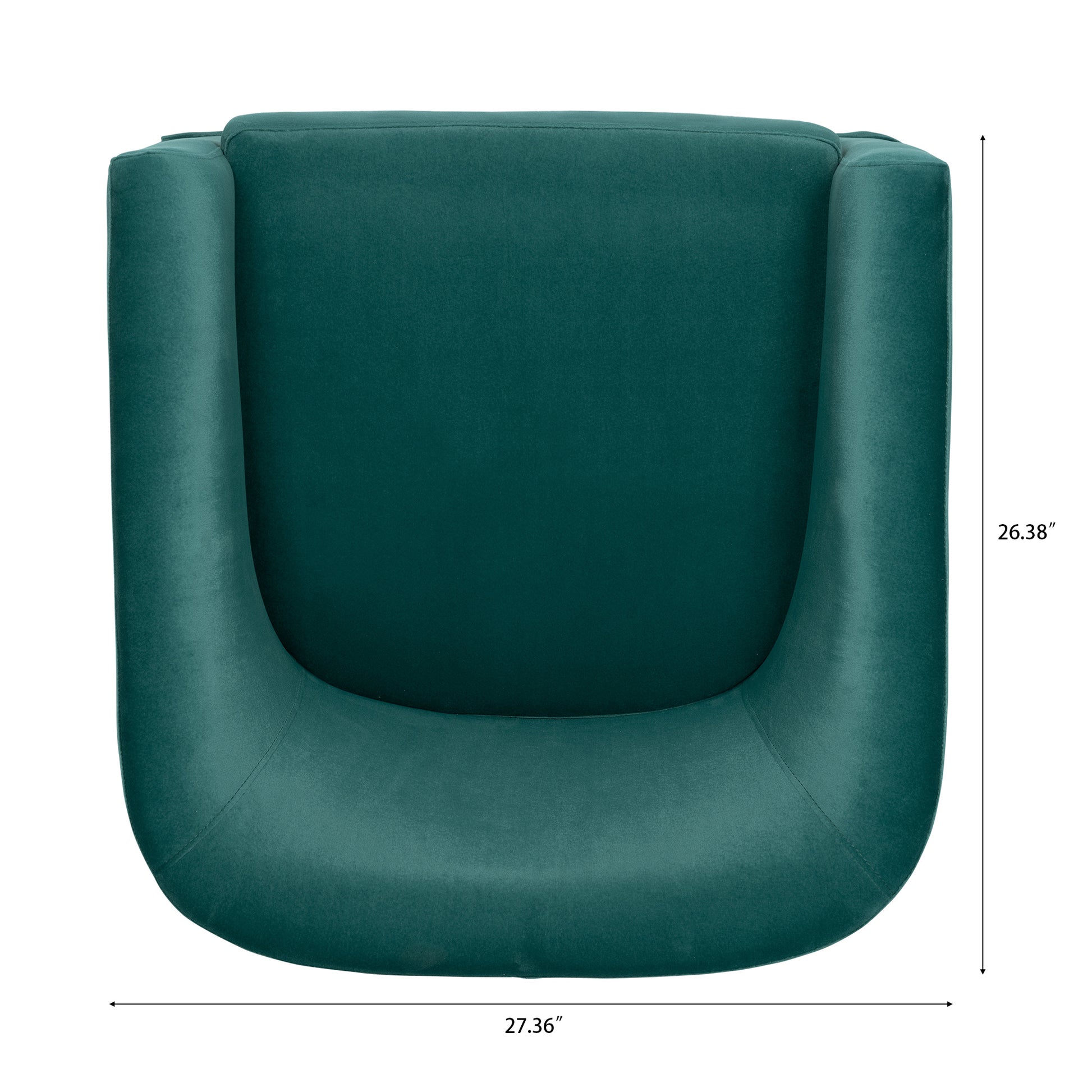 27.36" Wide Swivel Chair Green Polyester