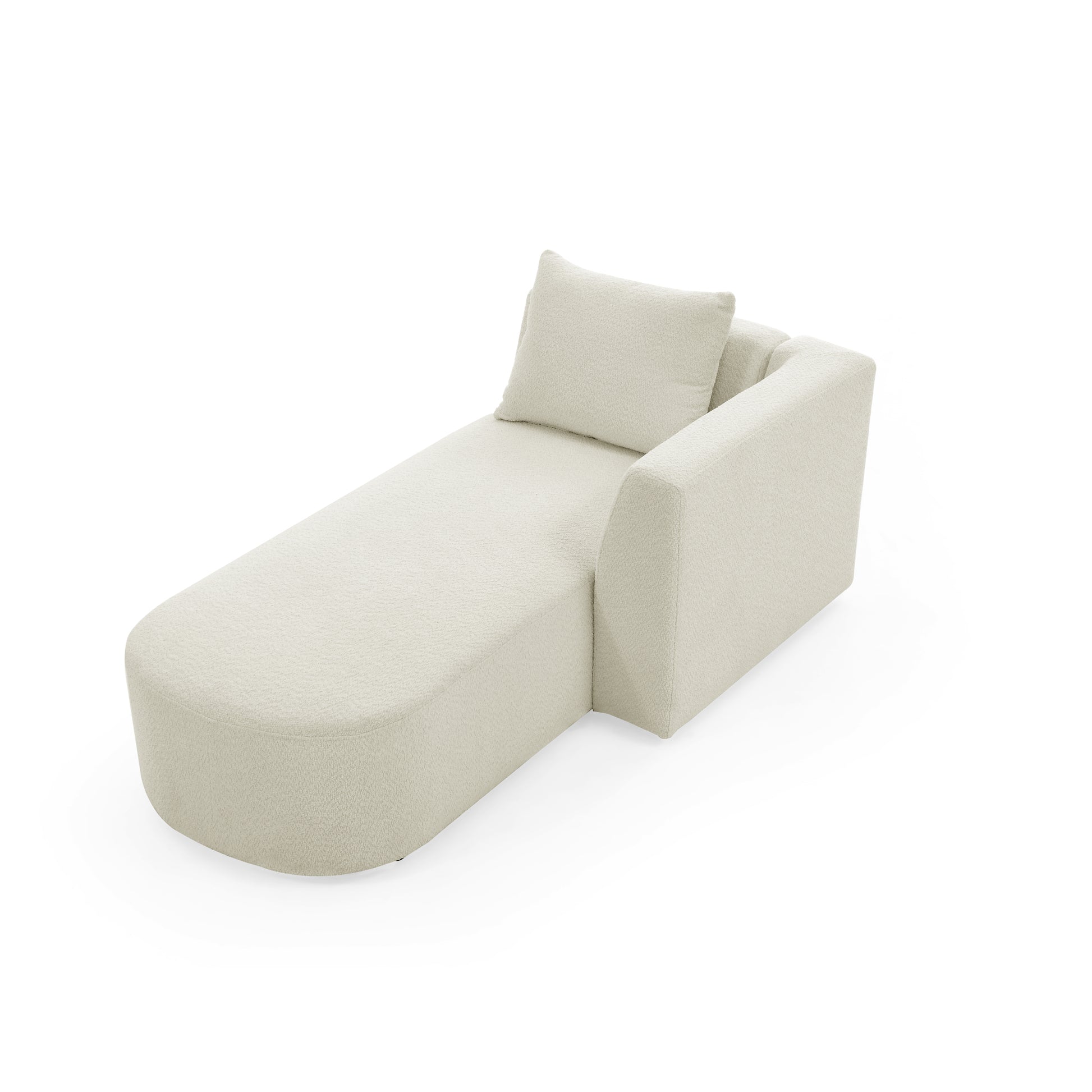 Right Side Chaise For Modular Sofa Beige Foam