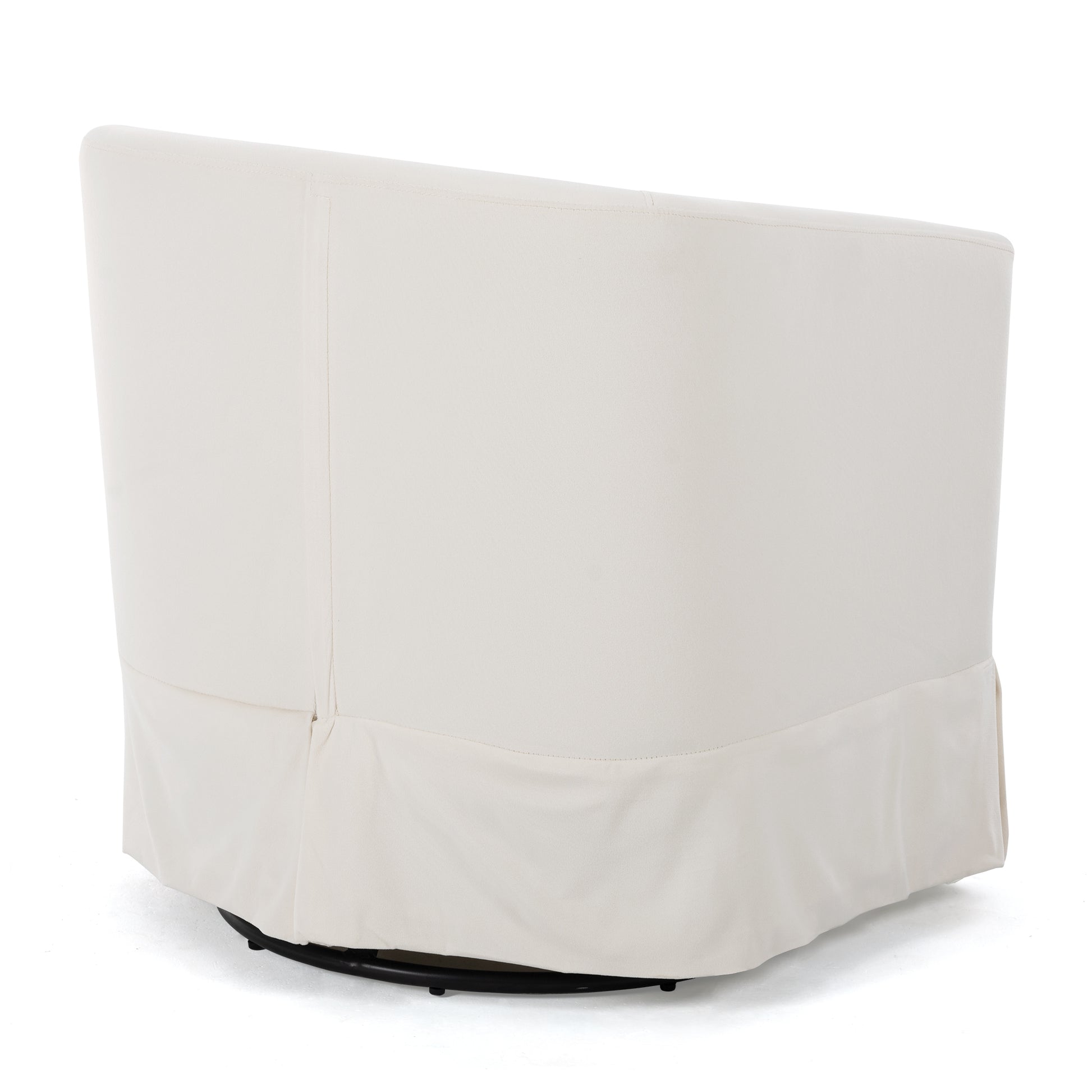 27.36" Wide Swivel Chair White Polyester