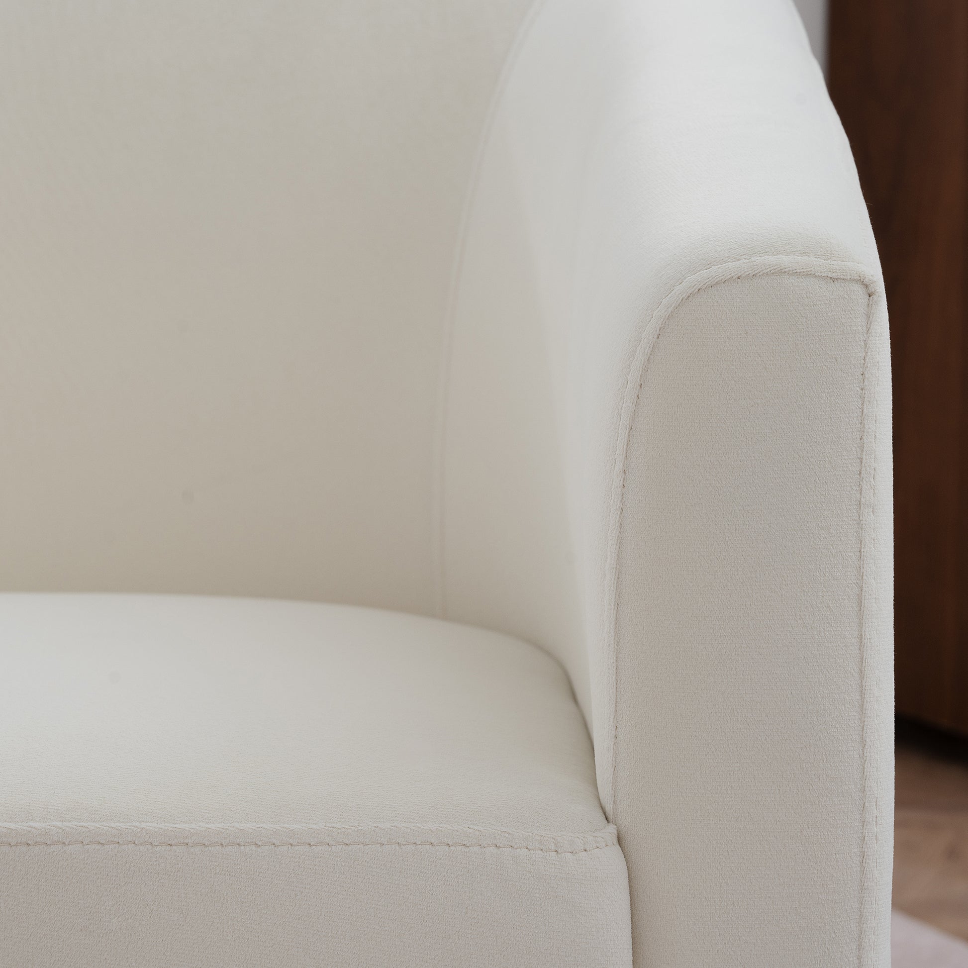 27.36" Wide Swivel Chair White Polyester