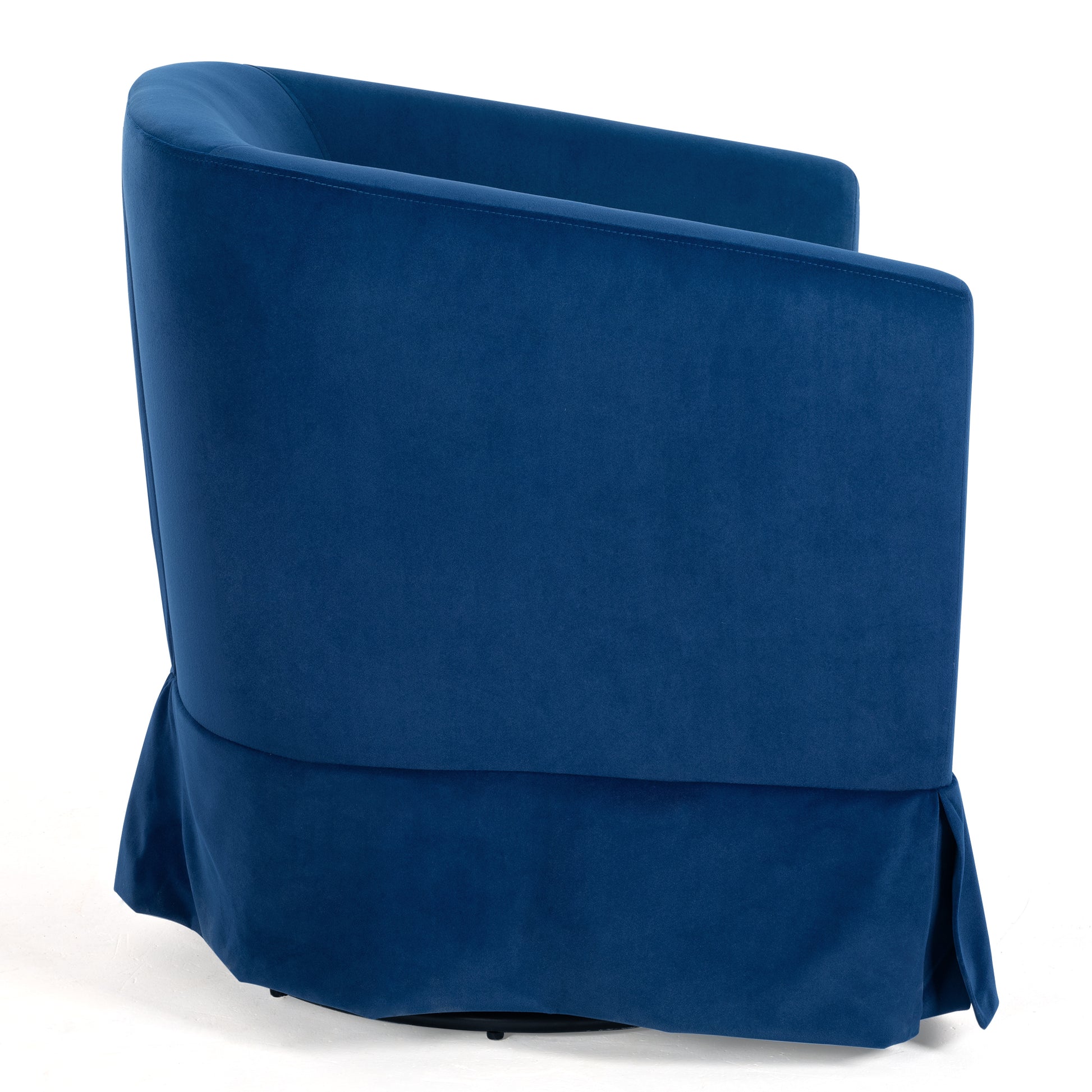 27.36" Wide Swivel Chair Blue Polyester
