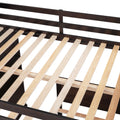 Full Size Loft Bed With A Twin Size Stand Alone Bed, Shelves,Desk,And Wardrobe Espresso Espresso Solid Wood