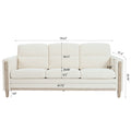 Comfortable Solid Wood Three Seater Sofa Soft Cushions, Durable And Long Lasting,79.5